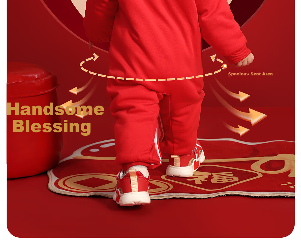 Betis Baby New Year Autumn Winter Cotton-Padded Romper Festive Full Moon Hundred Days Baby Outing Cotton Clothes 17