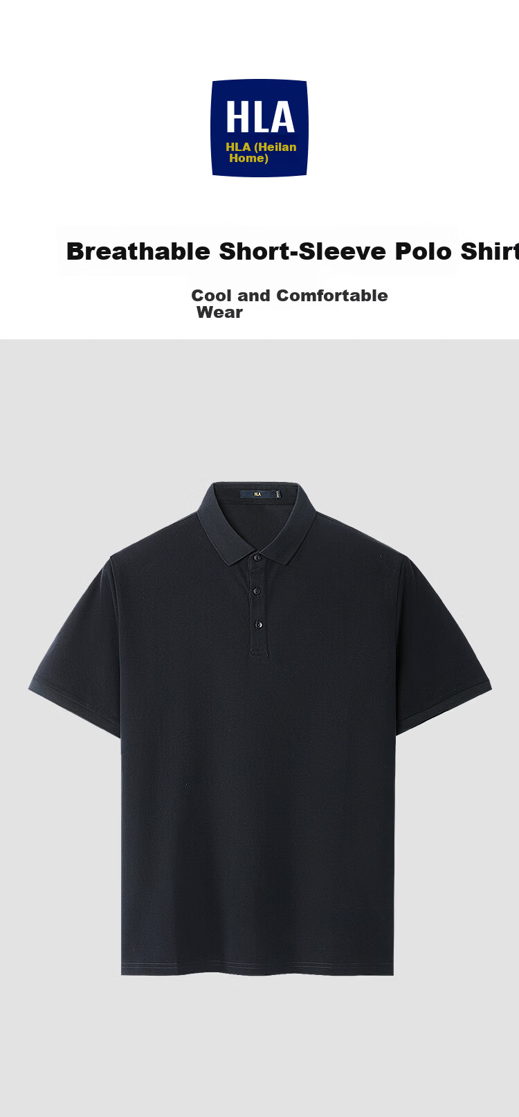 HLAHLA Men's Short Sleeve Polo Shirt 26 National Premium Series Breathable Summer Father's Day Gift 1