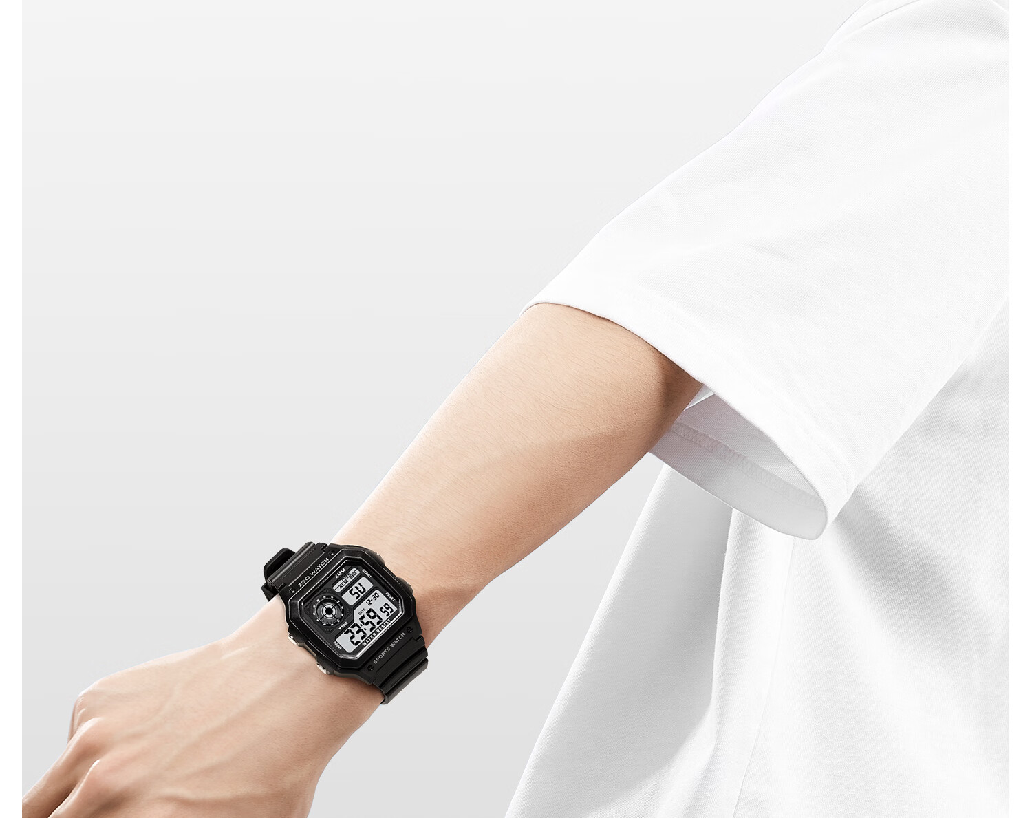 ZGO Men's Vintage Style Digital Watch Student Waterproof Small Square Sports Electronic Watch for High School and Middle School Students 21