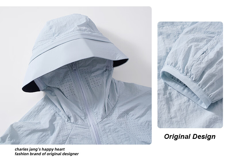 Charles Heart Summer Loose Fit Unisex UPF50+ Jacket Comfortable Cool Sun Protection Coat Pink XS 4
