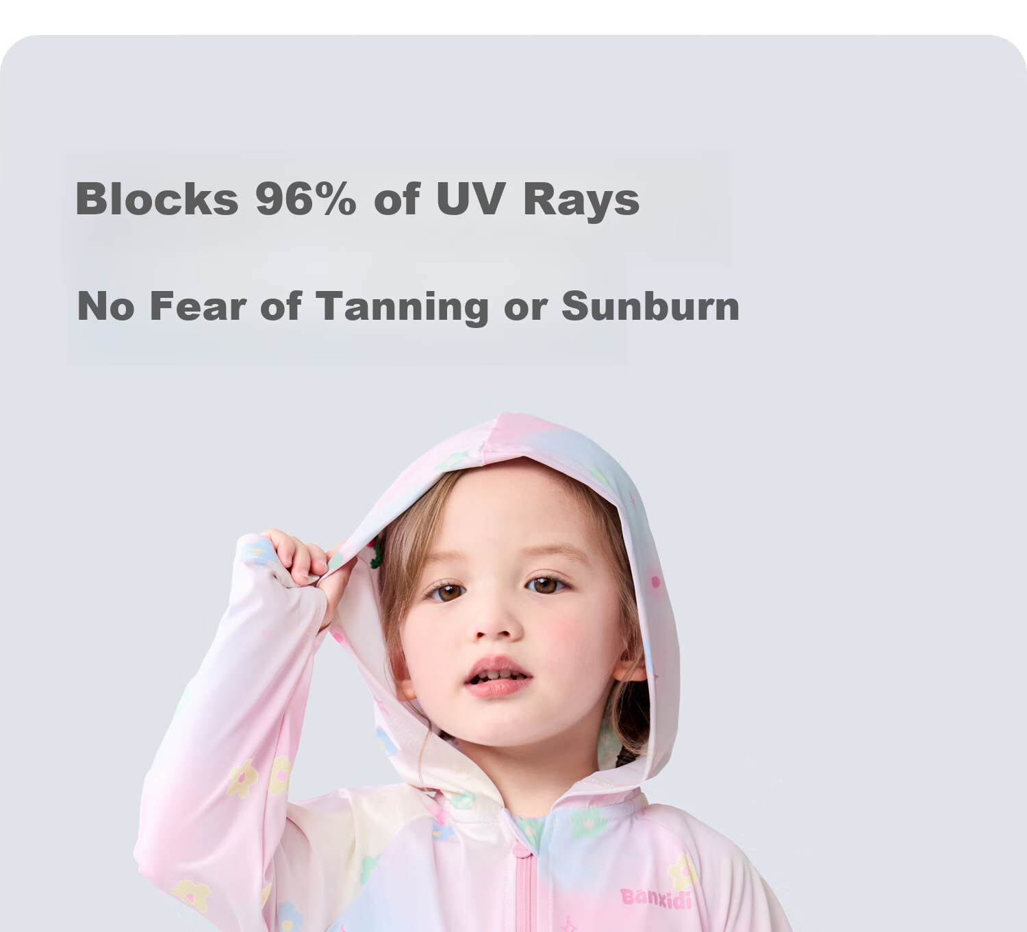 Banxidi Girls' Summer Sun Protection Jacket UPF50+ Children's Ice Silk Lightweight Baby Skin Jacket UV Protection 3