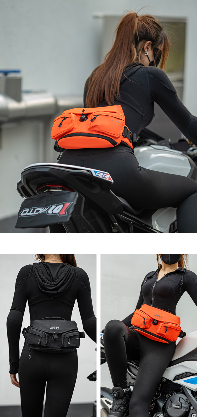 STAR FIELD KNIGHT Motorcycle Riding Waist Bag Unisex Multifunctional Outdoor Water-Resistant Storage Crossbody Bag Knight Gear SKB398 17