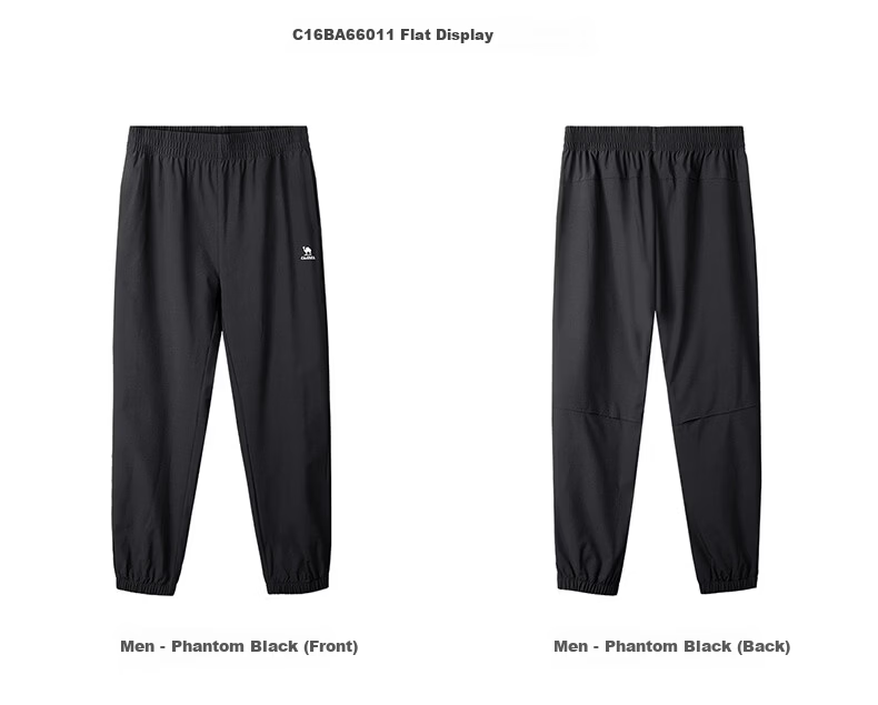 CAMEL Quick-Dry Breathable Men's Sports Pants Ice Cooling Sun Protection Jogger Casual Pants Phantom Black XXL C16BA6L6011 12
