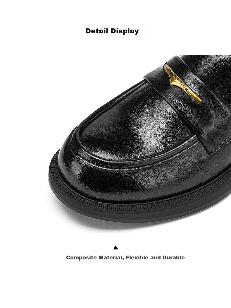 Hotwind Women's Chunky Heel Platform Loafers Spring Autumn New British Style Small Leather Shoes Height Increasing Versatile Casual Slip-On Shoes 9