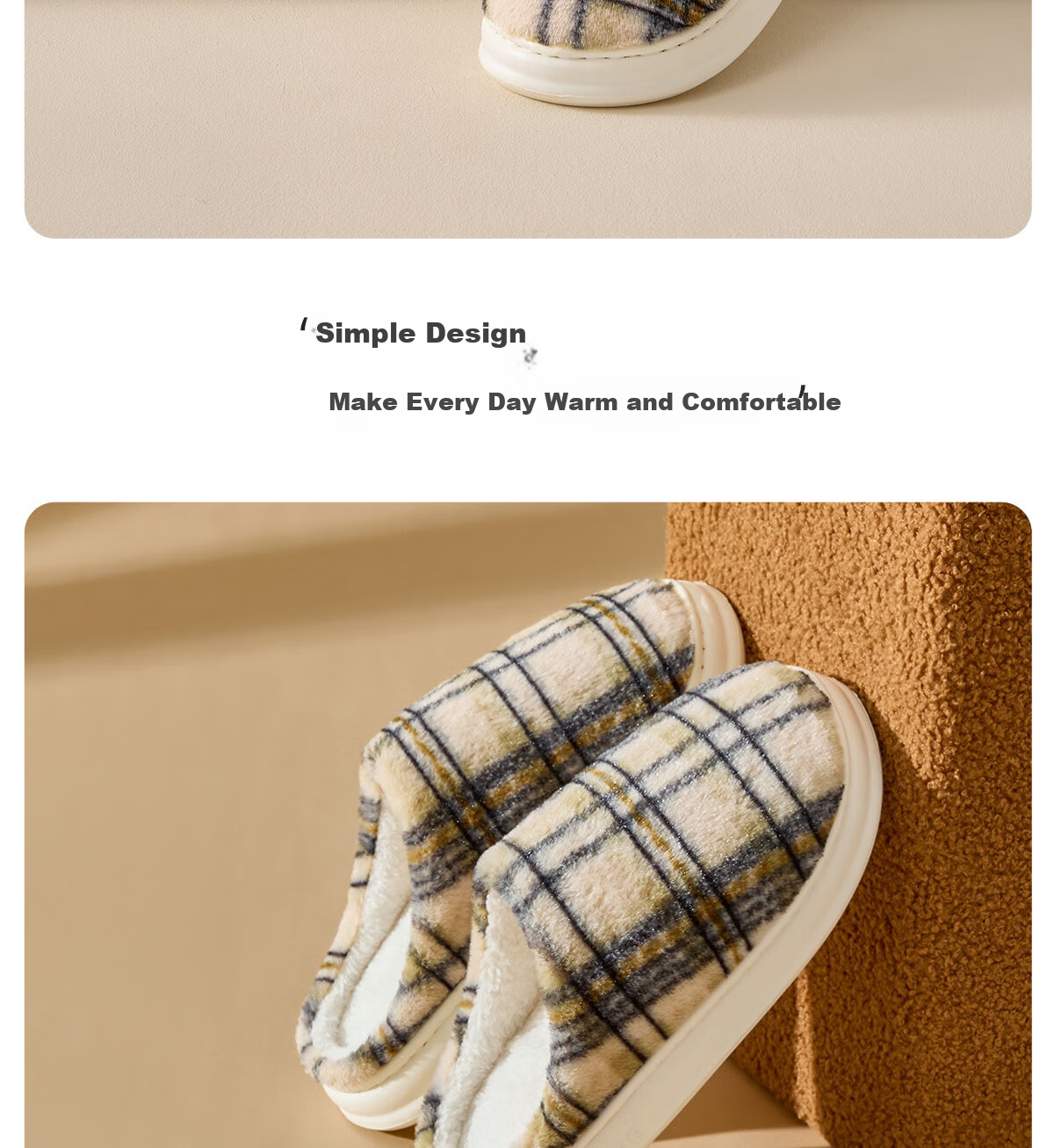 Grace Antibacterial Cotton Slippers Women Autumn Winter 2025 New Indoor Warm Non-slip Thick Sole Plush Slippers Men Couples 18
