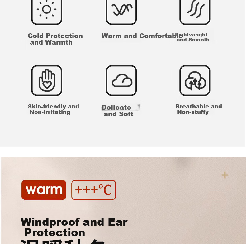 Woodpecker Men's Winter Warm Thickened Knitted Cotton Hat Windproof Cycling Beanie 3