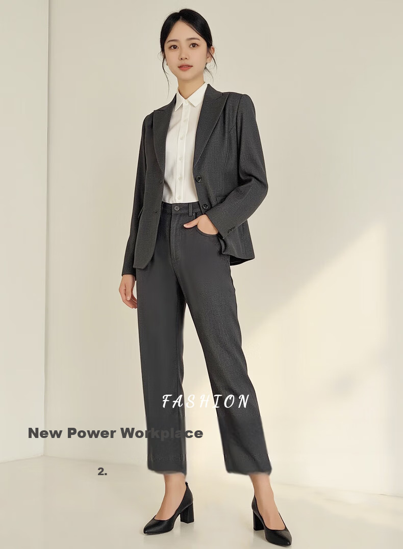 ROMON Women's Tailored Blazer Suit Slim Fit Professional Business Interview Work Commuter Jacket 1
