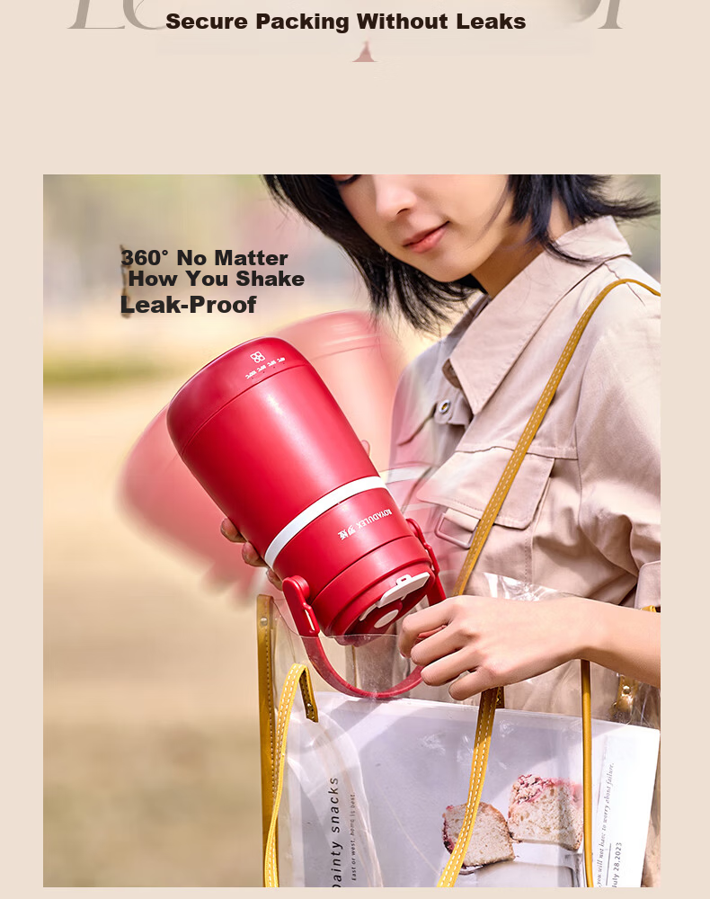 ROYALTY LINE Portable Electric Kettle Travel Hotel Electric Water Boiler Thermostatic Outdoor Insulated Health Electric Stew Cup 600ml Victory Red 22