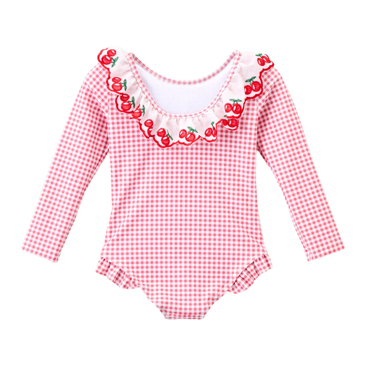 ASK JUNIOR Children's Short-Sleeve One-Piece Swimsuit with Swim Cap, Baby Summer Square-Leg Anti-Exposure Girls' Vacation Swimwear for Toddlers, Floral Patter 8