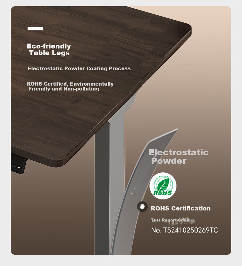 Loctek Electric Height Adjustable Desk Computer Desk Office Desk Study Desk ES2Pro 1.4m Gray Wood Grain 12
