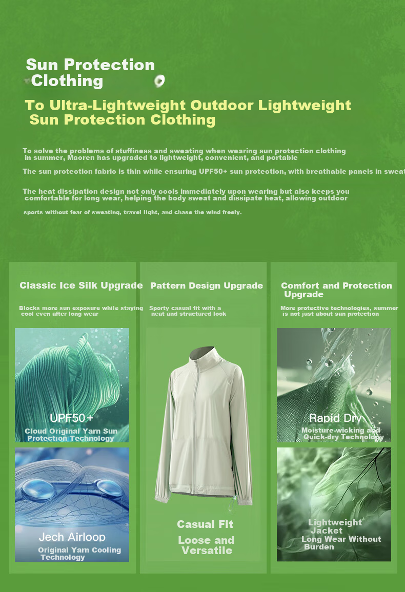 MiiOW 【UPF50+】 Women's Sun Protection Jacket 2025 New Summer Cool Lightweight Breathable UV Protection Ice Silk Sunscreen Coat 2