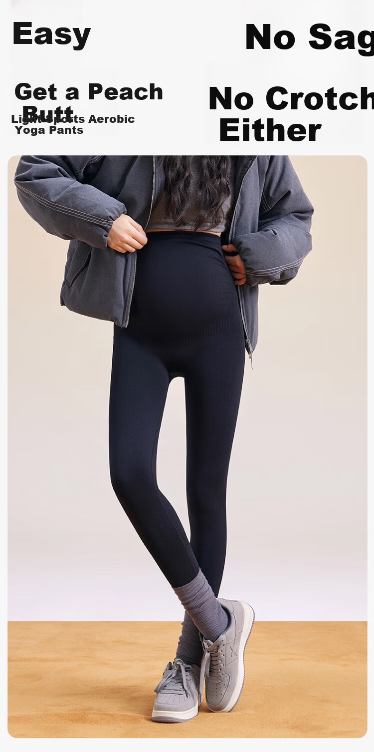 Zaisu Maternity Leggings Spring Outerwear Plus Size Tummy Support Slim Yoga Bare-feel Long Pants Maternity Pants 8
