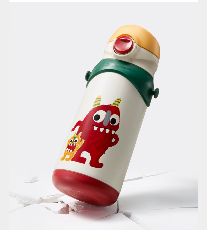 Babycare Children's Insulated Water Bottle Straw Cup Toddler Training Cup 316 Stainless Steel Dual Drinking School Cup 600ml 15