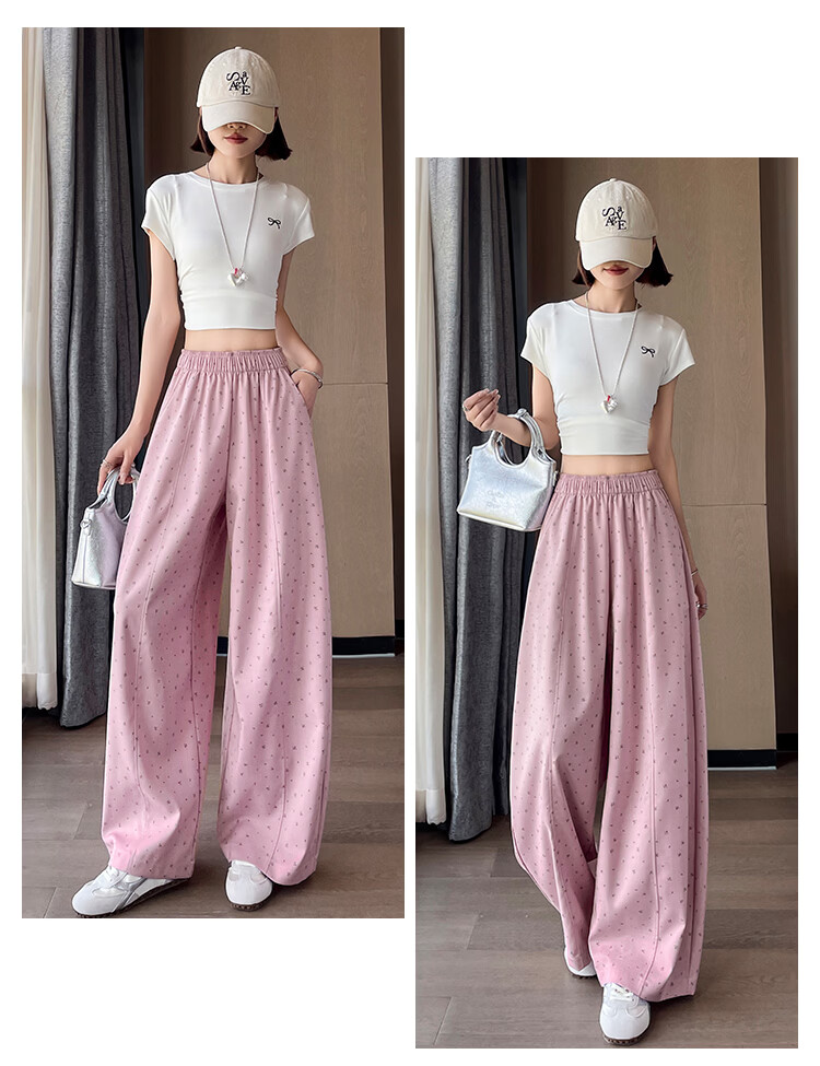 2026 New Summer Women's Loose High-Waist Wide-Leg Floral Casual Pants 18
