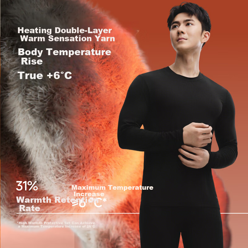 Beneunder Thermal Underwear Set Autumn Shirt and Pants Moisturizing and Skin-Softening Women's Warm Set [High Warmth] Twilight Black XL