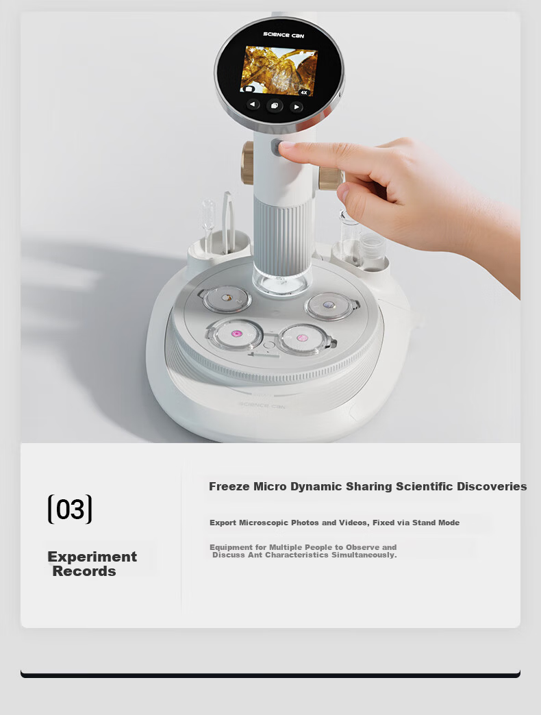 Science Can Screen Microscope Portable Professional Electronic Toy for Middle School Students Boys and Girls Children's Day Gift 12