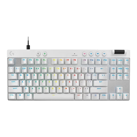 G PRO X TKL RAPID/GPW RT Quick Silver Magnetic Switch Gaming Keyboard, 87 Keys, FPS/Valorant/Triangulum, RT Quick Trigger Gaming Keyboard (White)