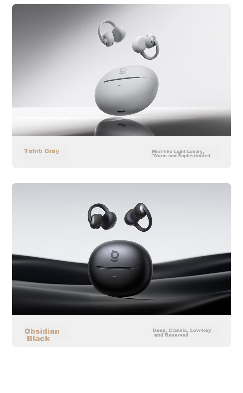 BASEUS [New Product | Exclusive First Release] MC2 Comfortable Ear Clip Bluetooth Headphones, Open-Style Non-In AI Translation Call Noise Reduction Sports Long Battery Life 2026 Latest Model 24