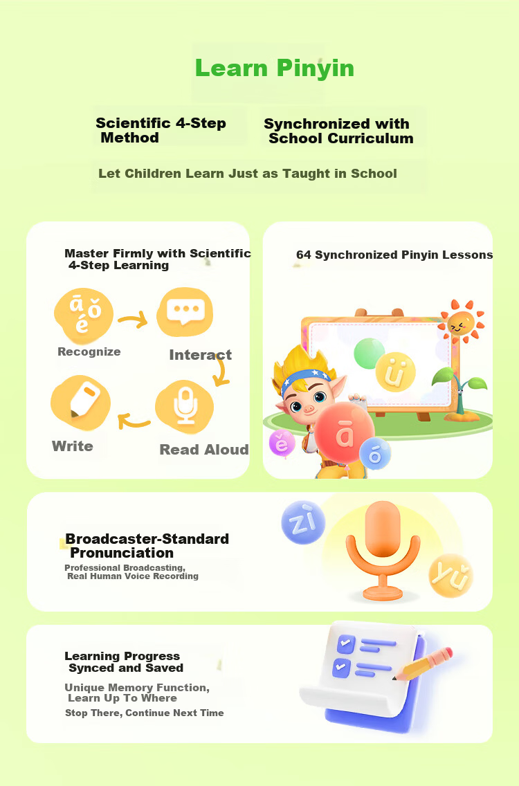 Hongen Learning And Practice Early Education Learning Machine, Preschool to Elementary School Transition, First And Second Grade, Ages 3-8, Birthday And Back-To Gift for Boys And Girls 6