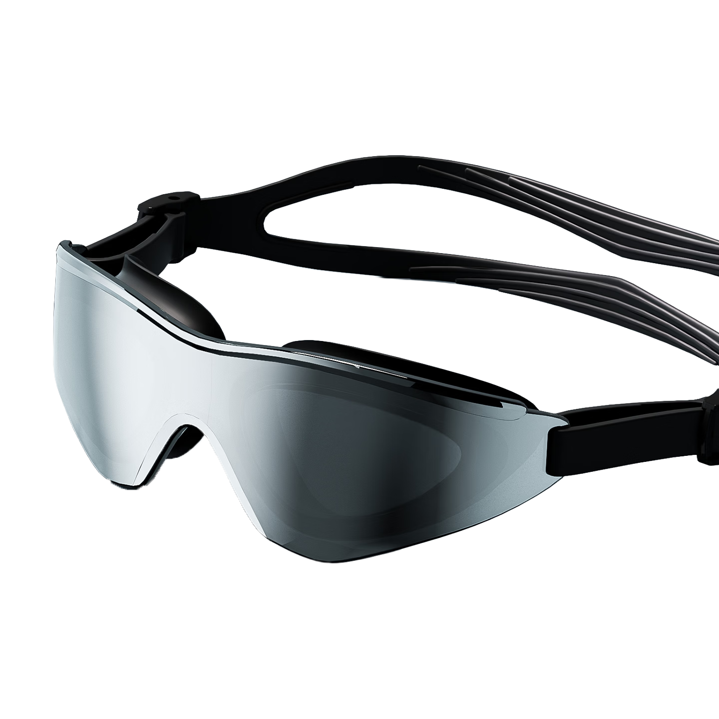 ANTA Water Eye Anti-Fog Prescription Professional Racing Swimming Goggles Large Frame Coated Black