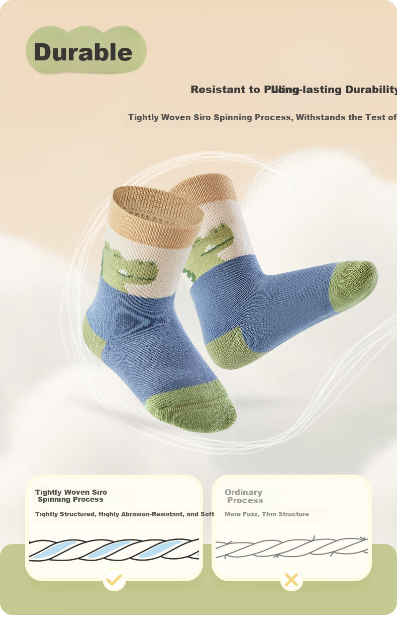 Niduoxiong Baby Socks, Autumn And Winter Thick Cotton Socks, Mid-Calf Socks for Infants, Fleece-Lined Warm Terry Socks, Autumn And Winter Children's Socks 7