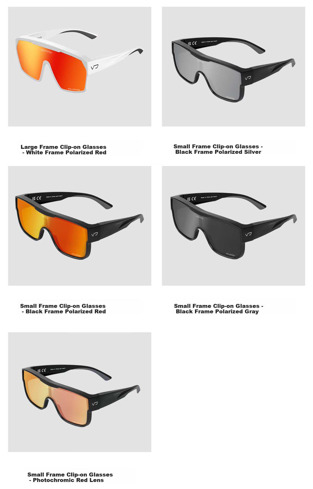 VOZAPOW Myopia Prescription Hiking Mountaineering Cycling Protective Polarized Sunglasses Fishing Driving Sunglasses 25