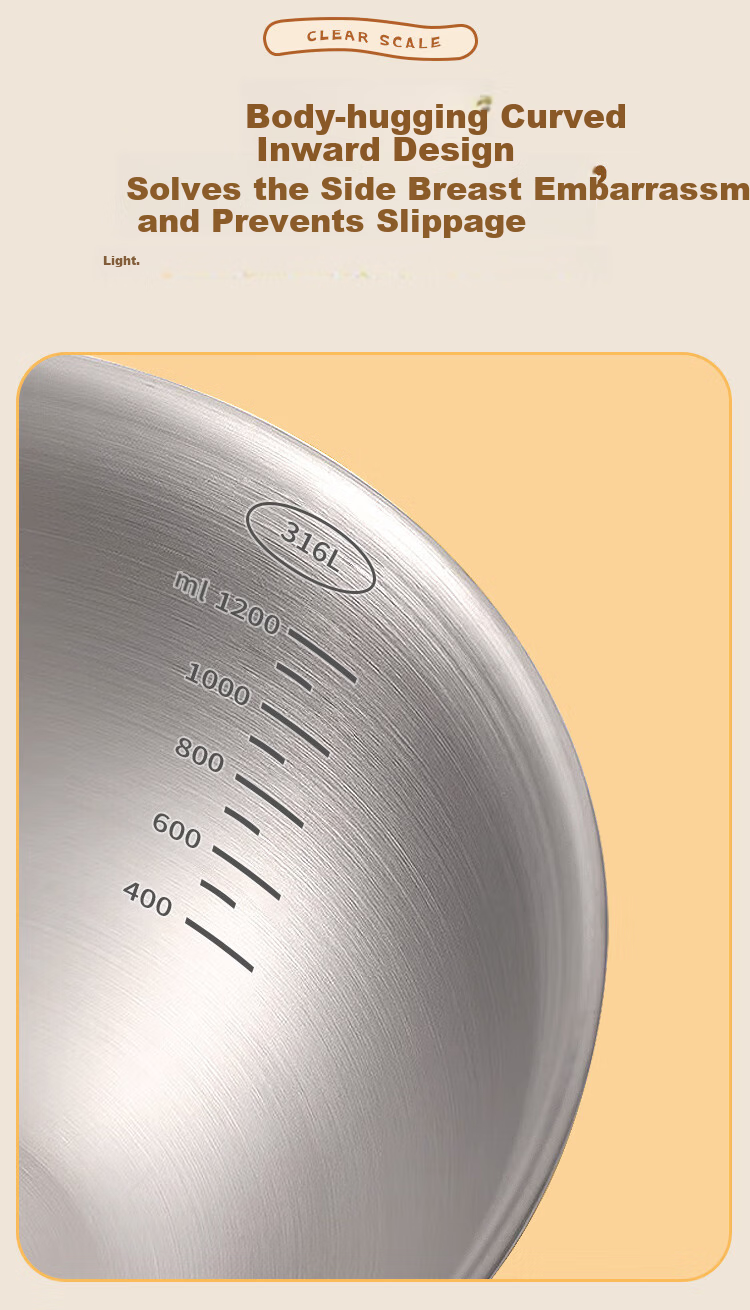 MAXCOOK 316L Stainless Steel Bowl Thickened 16cm Seasoning Bowl Vegetable Washing Bowl Salad Bowl Dough Mixing Bowl MCWA2474 6