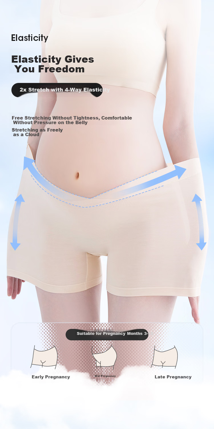 JOYNCLEON Maternity Safety Shorts Summer Thin Outerwear Leggings Pregnancy Anti-Exposure Shorts Black L jyk22417 6