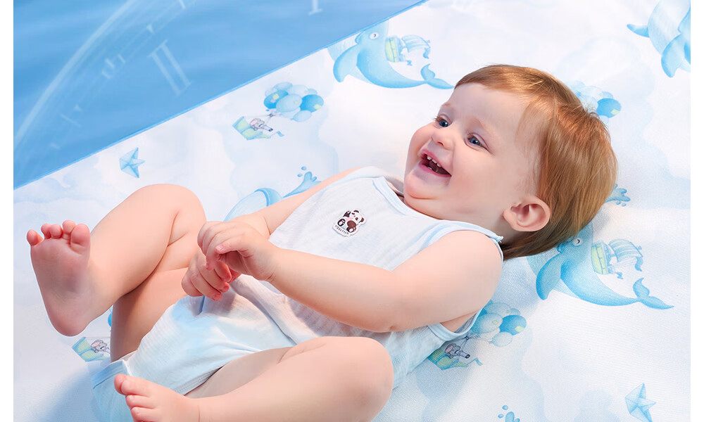 Beitais Baby Cooling Mat Breathable Ice Silk Mattress for Toddler Kindergarten Nap Bed Cloud Whale Fantasy 100*56cm 8