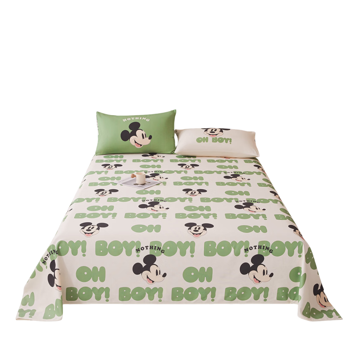 Disney Pure Cotton Coarse Weave Cartoon Bed Sheet 230x245cm Thickened 100% Cotton Children's Bedding Double Home Machine Washable