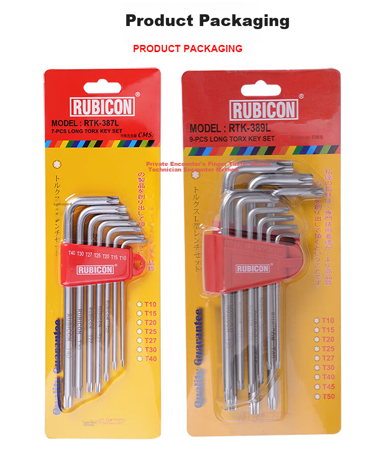 RUBICON Imported Extended Star Hex Key Wrench Set 9-Piece RTK-389L 8