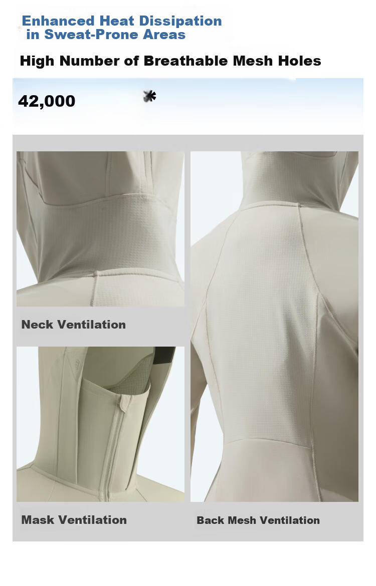 Beneunder Cooling Slim Fit Sports Sun Protection Jacket for Women AL90024 Outdoor UV Protection Breathable Quick-Dry Cold Tea Gray S 22