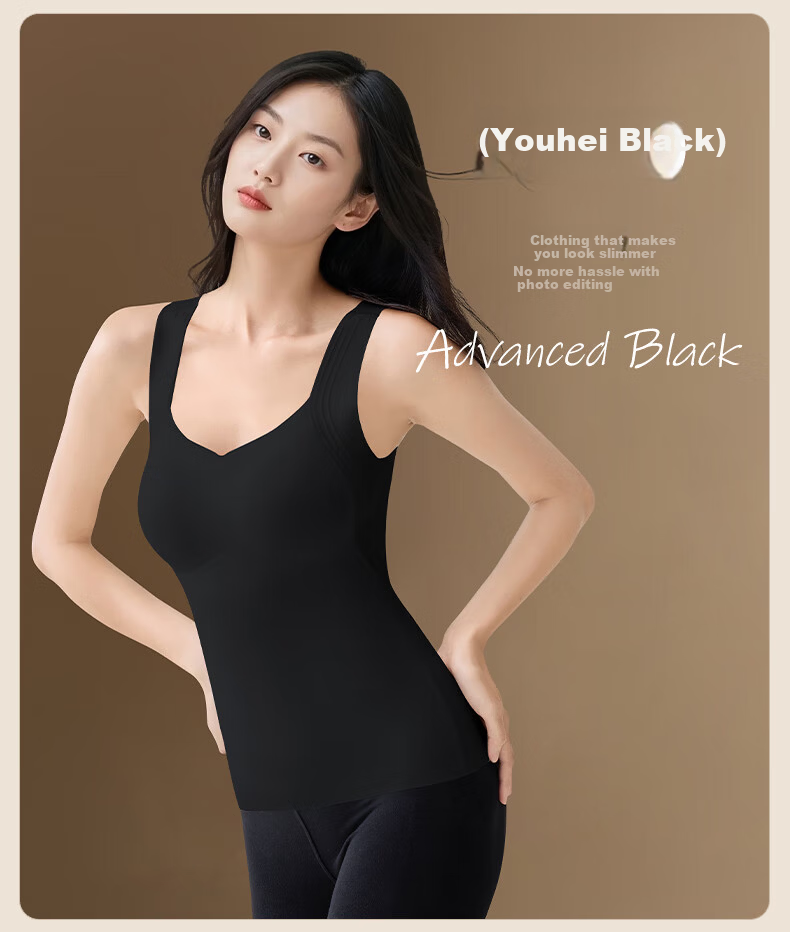 Herbal Original Velvet Warm Vest for Women with Chest Pad Thermal Base Layer High Elasticity Undershirt 2025 Autumn Winter New Edition 32