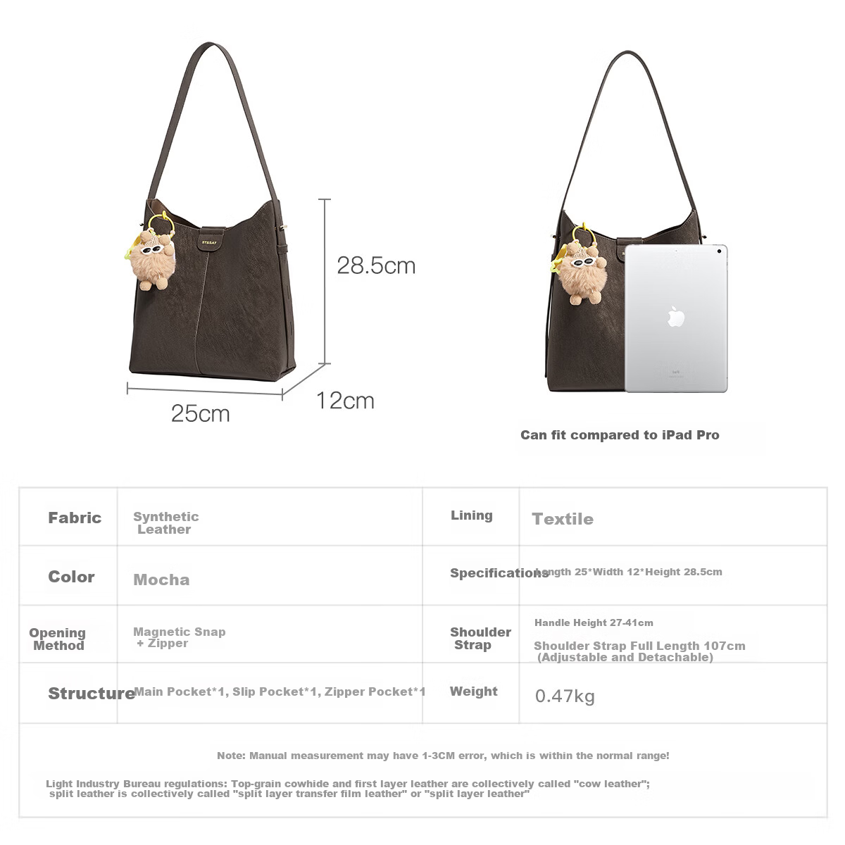 St&Sat Women's Casual Large-Capacity Commuter Shoulder Crossbody Bag, Underarm Bag, Bucket Bag, 520 Gift 6