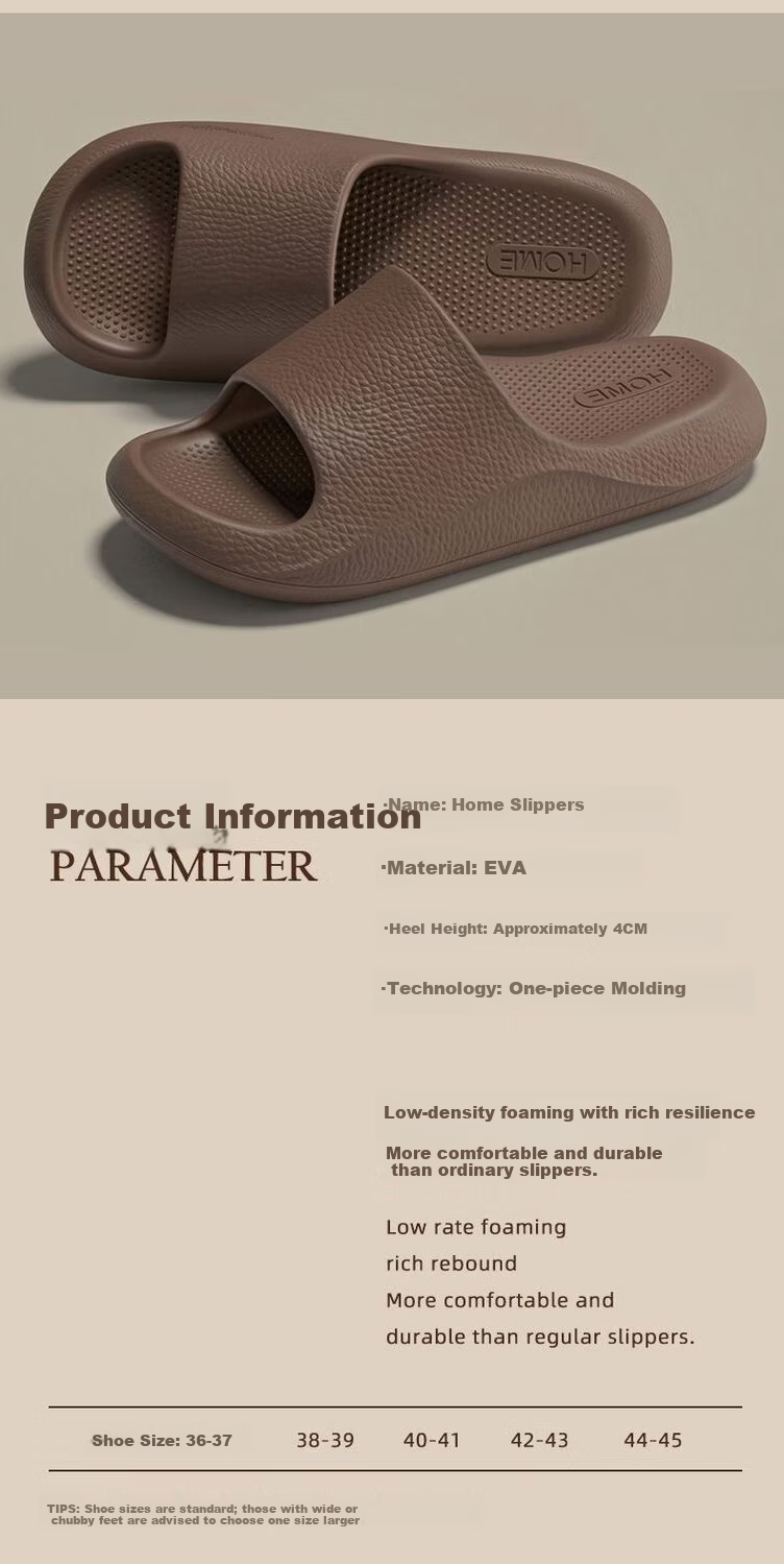 ABFE Men's Cushioned Slippers Non-Slip Odor-Resistant Thick-Soled Home Bathroom Sandals Black Size 44-45 for Couples 3