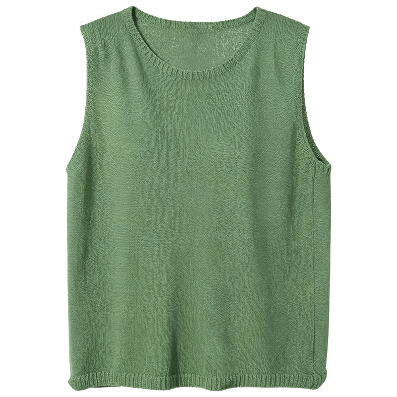 ENC Forest Style Relaxed Fit Vest Soft Brightening High-End Atmosphere Lenzing Tencel Versatile Loose Slimming Sleeveless Top