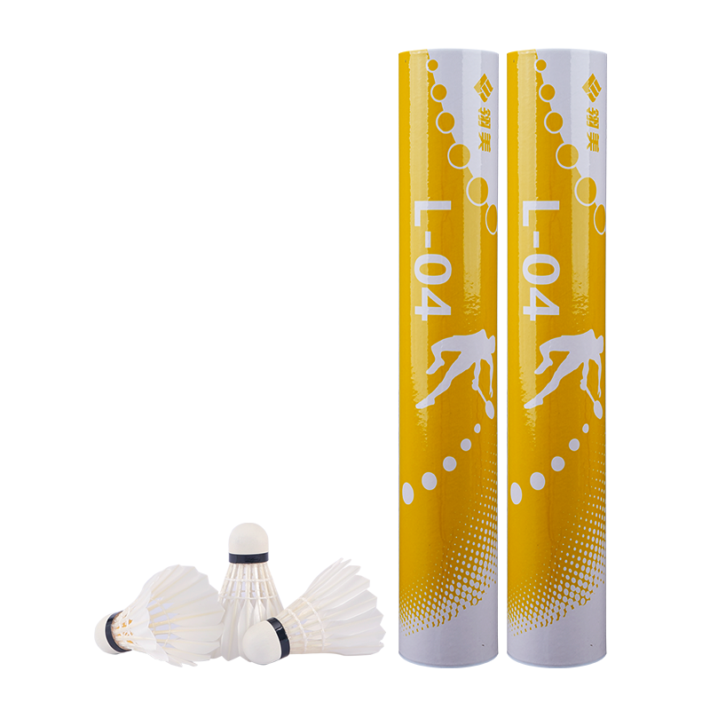 Lingmei Feather Badminton L04 Durable Stable Flight Training Competition Shuttlecock Selected Duck Feathers 12-Pack Speed 77