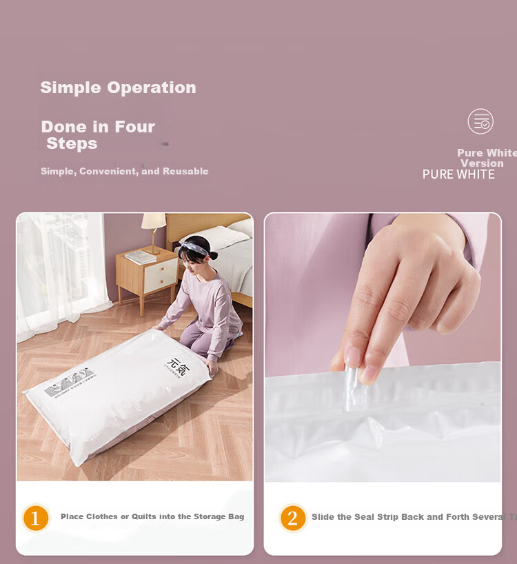 Antu Vacuum Compression Storage Bags for Clothes and Quilts, Special Luggage Air Extraction Bags, Household Sealed Storage Organizer Bags 8