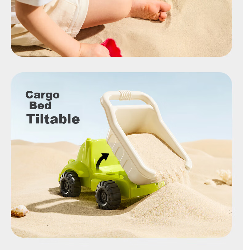 Babycare & BCTOYS Beach Toy Set Sand Shovel Water Play Tools for Kids Ages 3-6 Boys and Girls Birthday Gift - 9 Pieces 9