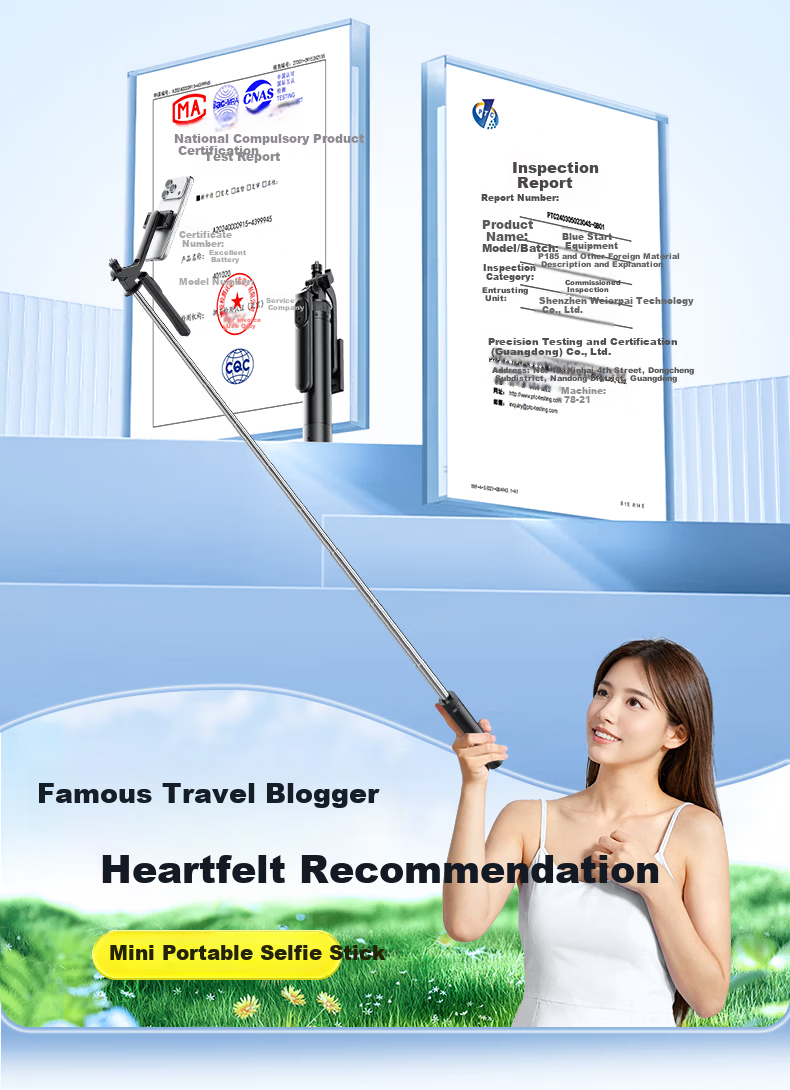 Zhiguozhe Dual-Light Selfie Stick Travel Compact Portable Phone Holder 360-Degree Rotating Anti-Shake Automatic Tripod Follow Shooting Photography Tool Concert 5