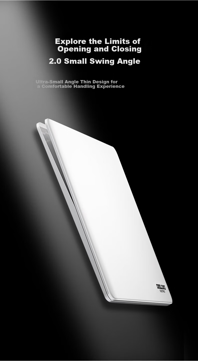 DELIXI CD290 Ultra-thin Flat Panel Switch Socket 10A Five-hole + USB + Type-C Polar White 5