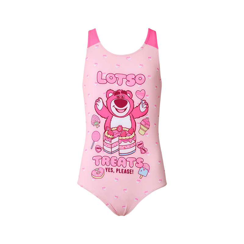 Disney Girls' Professional Training Competitive One-Piece Swimsuit D36667SA2G Strawberry Bear 110