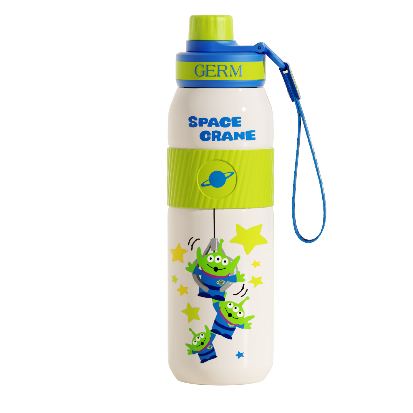 Germ Toy Story Kids Insulated Straw Sports Water Bottle Student School Cup 580ML Cute Three-Eyed Design