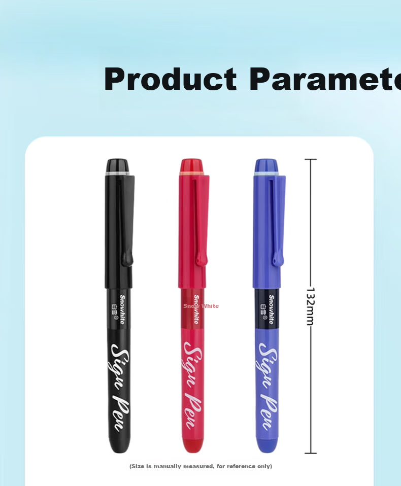 Snowhite 1.0mm Liquid Ink Gel Pen Soft Tip Black Neutral Pen Handwriting Practice High-Value Business Office Signature Liquid Ink Large Capacity Red Pen S1 Red 3-Pack 11