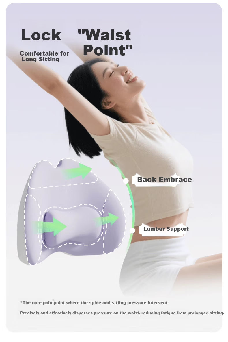 Yalu Office Lumbar Support Cushion Backrest Waist Support Seat Headrest Neck Protection Set 3