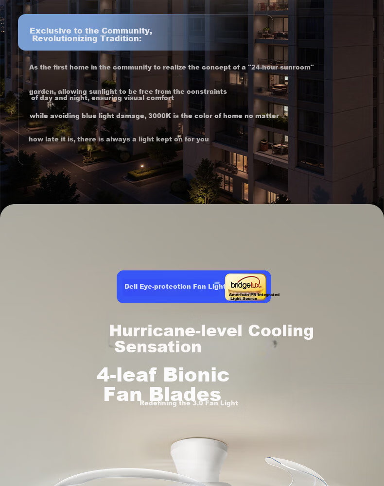 Dell Invisible Fan Light Pure Eye Protection Ceiling Fan Light Silent Home Dining Living Room Integrated Ceiling Fan Lamp New Electric Fan Light Fixture 8