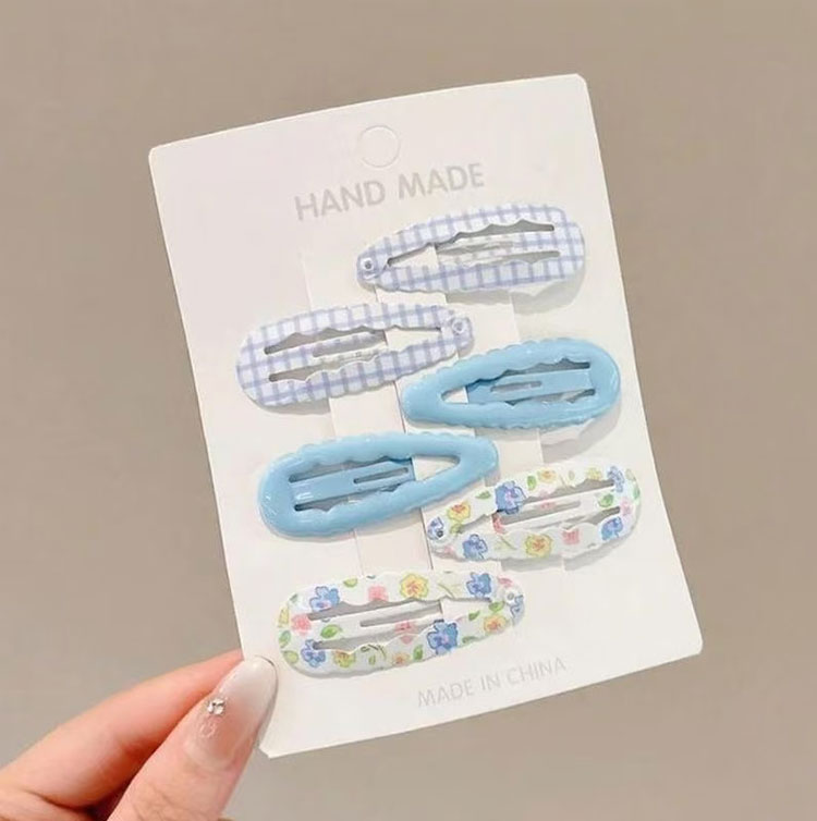 LiQing Children's Hair Clips [Pink, 12 Pieces] Dopamine Back of Head Waterdrop BB Clips Hairpins Side Bang Hair Accessories 7