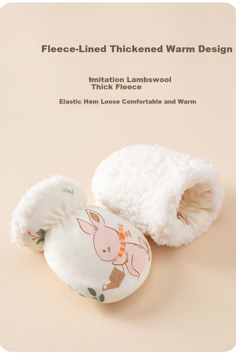 JOYNCLEON Baby Gloves Newborn Anti-Scratch Face Protection Autumn Winter Thickened Fleece Teething Gloves Jyf201007 6