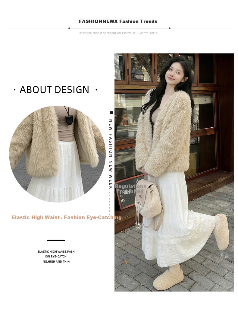 Langsha Plush Accordion Pleated Skirt Sweet Elegant Lace Splice Skirt 2026 Early Spring New Gentle Fairy Cake Skirt 3