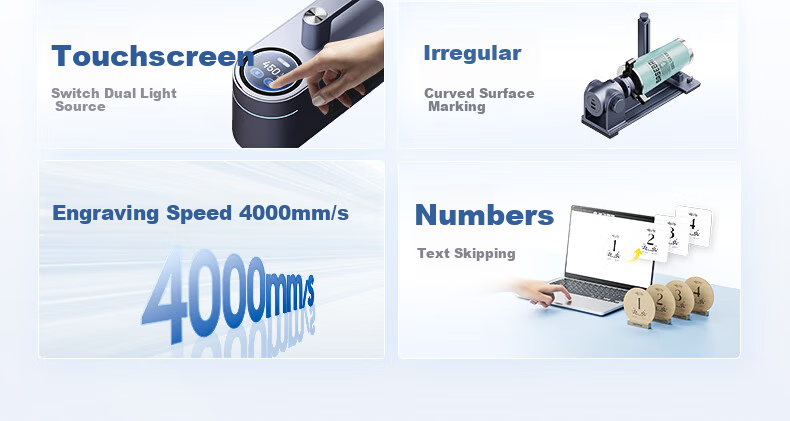 LaserPecker Woodpecker Laser Engraver 4th Generation - Multi-Material Portable Handheld Marking and Coding Machine 4